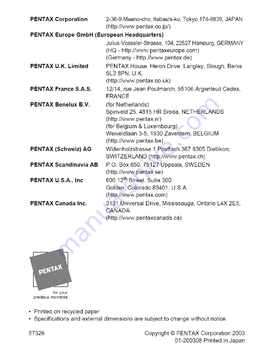 Pentax Optio 555 Connection Manual Download Page 41