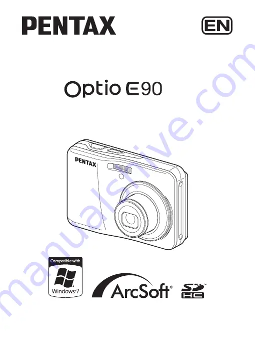 Pentax Optio E90 Black Operating Manual Download Page 1