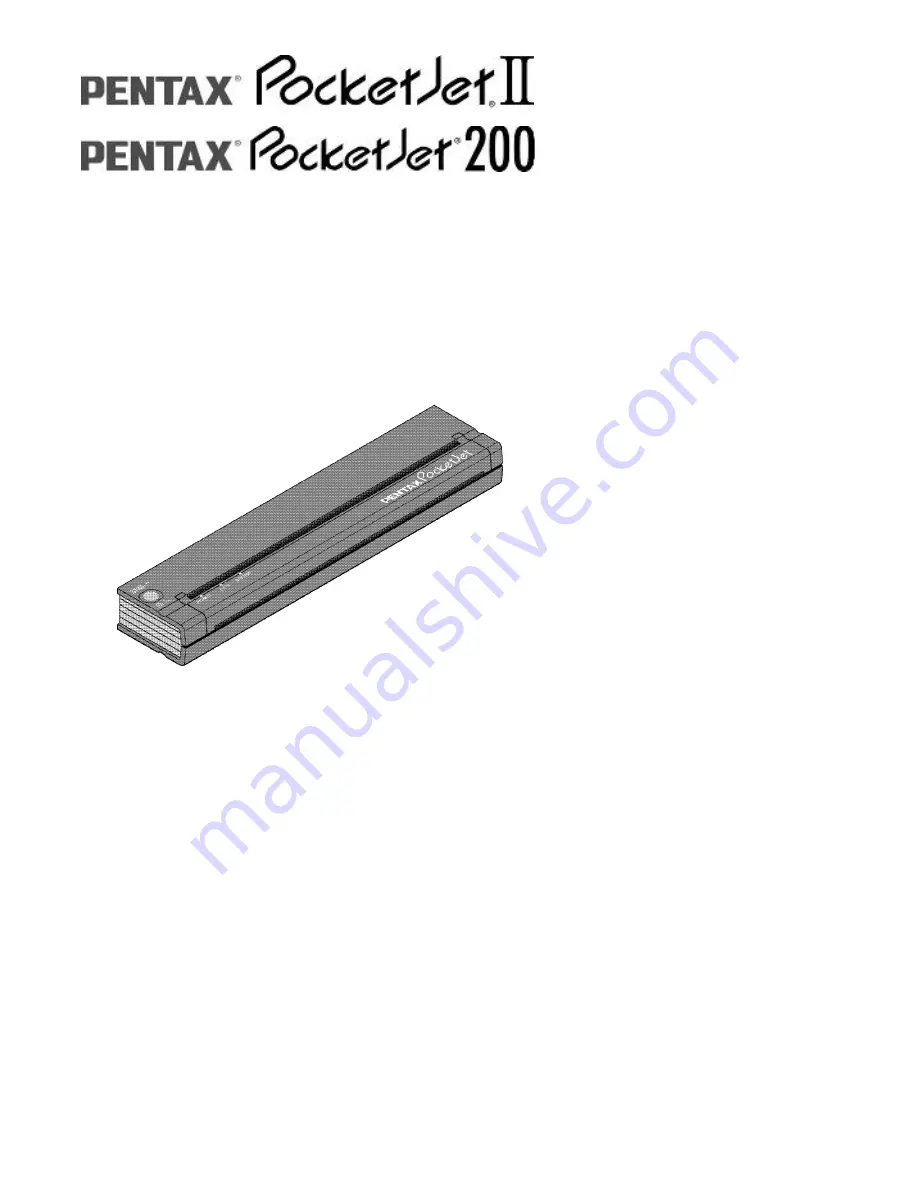 Pentax PocketJet200 User Manual Download Page 1