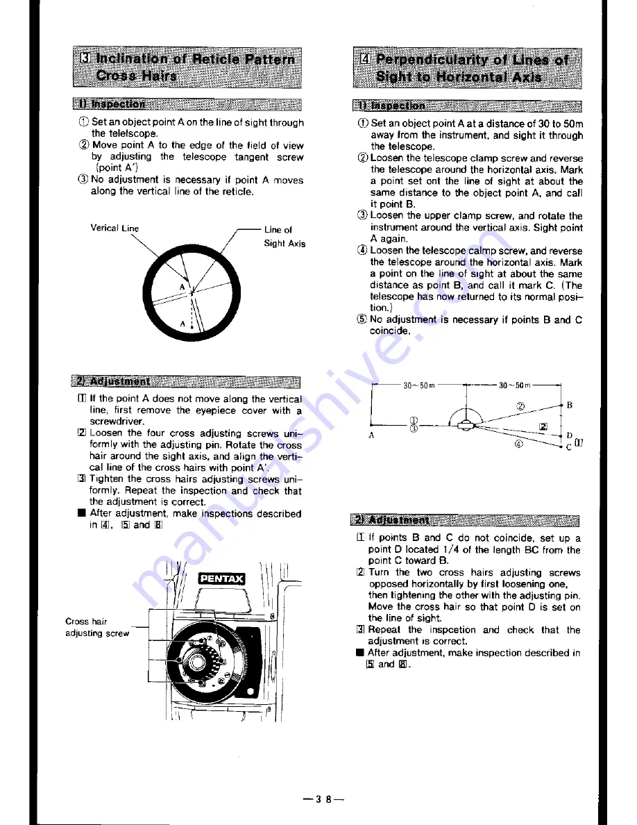 Pentax PTS-III 05 Instruction Manual Download Page 39