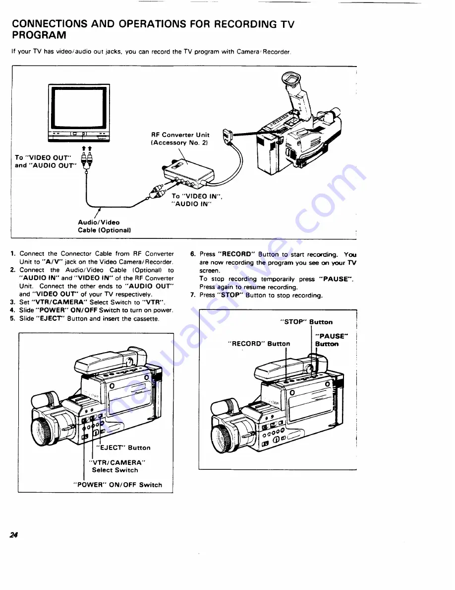 Pentax PV-C850A Instruction Manual Download Page 24