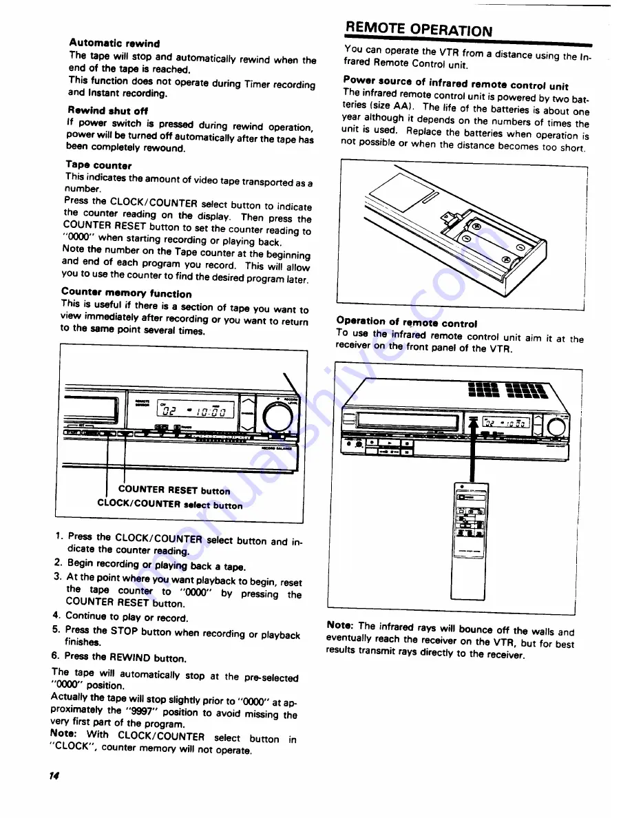 Pentax PV-T100A Instruction Manual Download Page 14