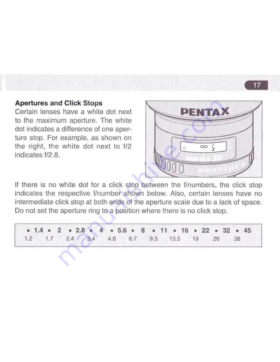 Pentax smc Pentax-FA Operating Manual Download Page 19