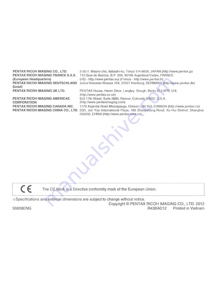 Pentax smc Pentax-FA Operating Manual Download Page 39