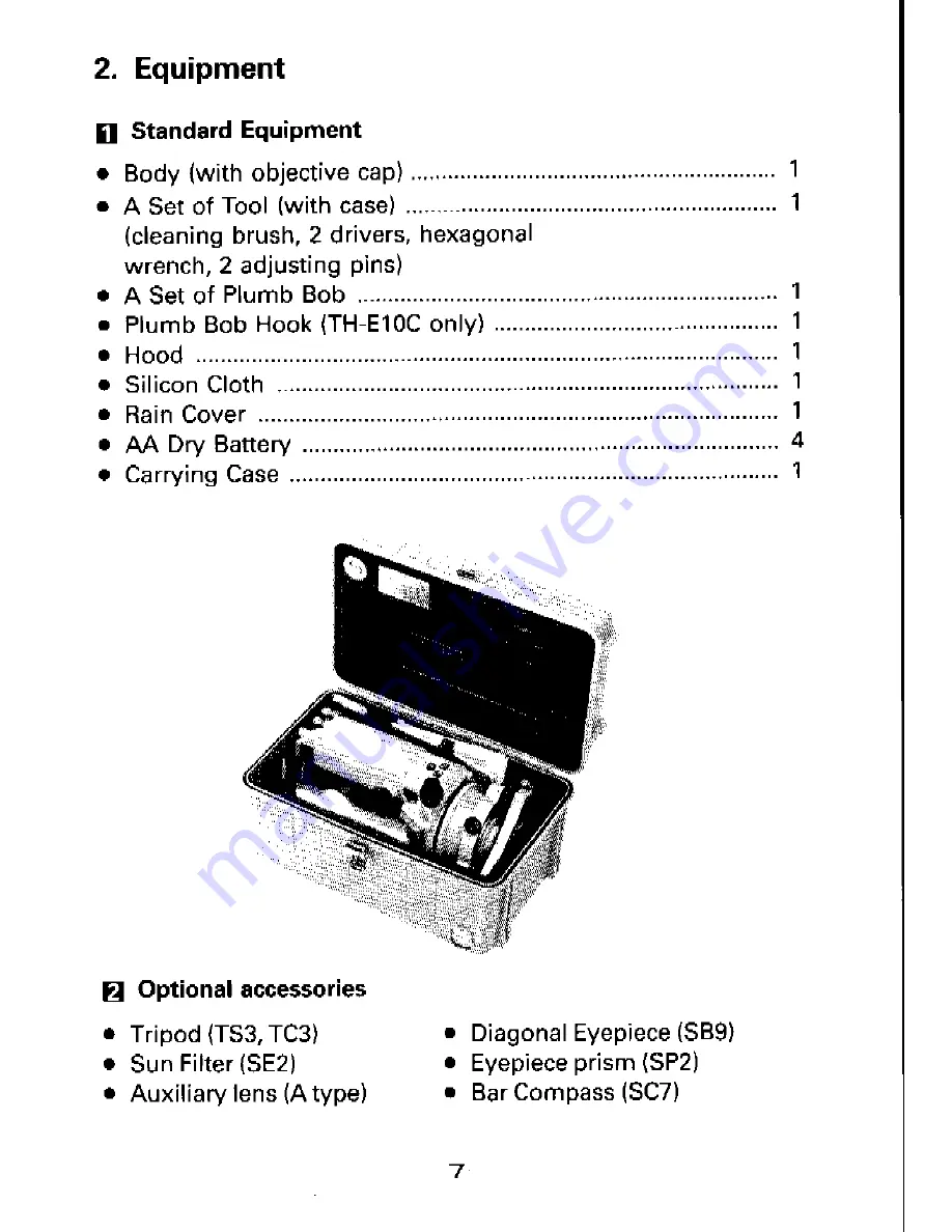 Pentax TH-E10 Instruction Manual Download Page 8