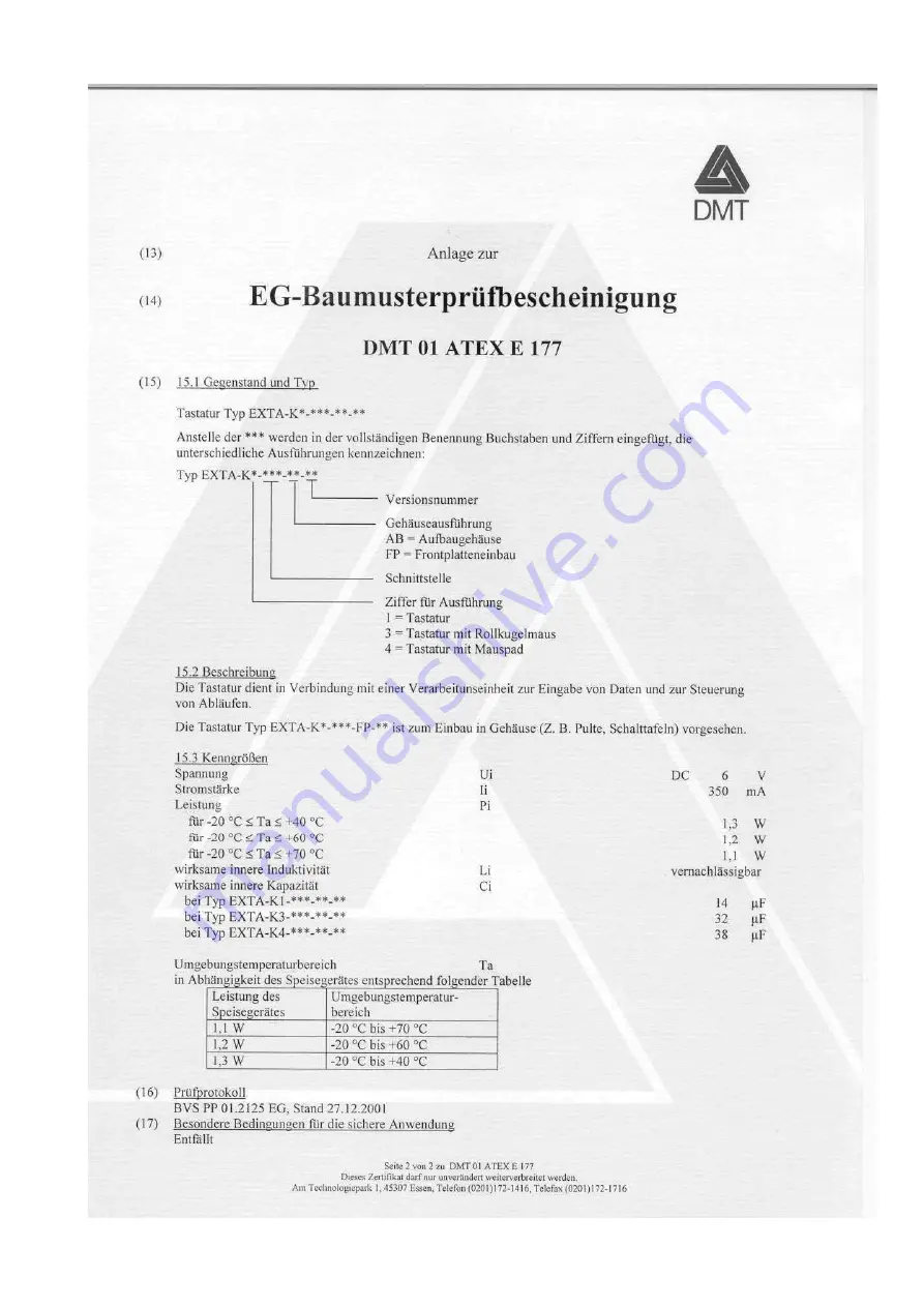 Pepperl+Fuchs EXTA-K1 Technical Manual Download Page 27