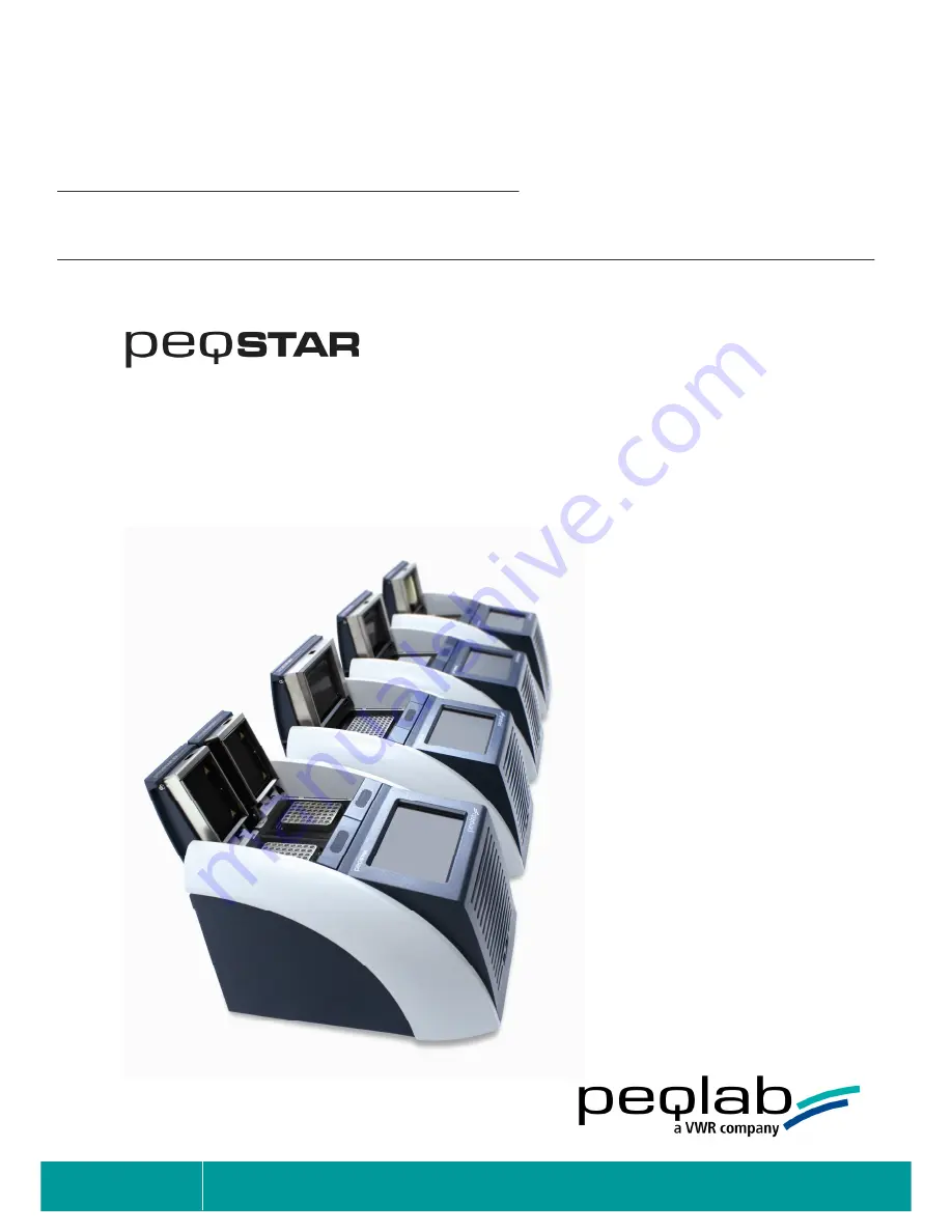 Peqlab peqSTAR 2X Instruction Manual Download Page 1