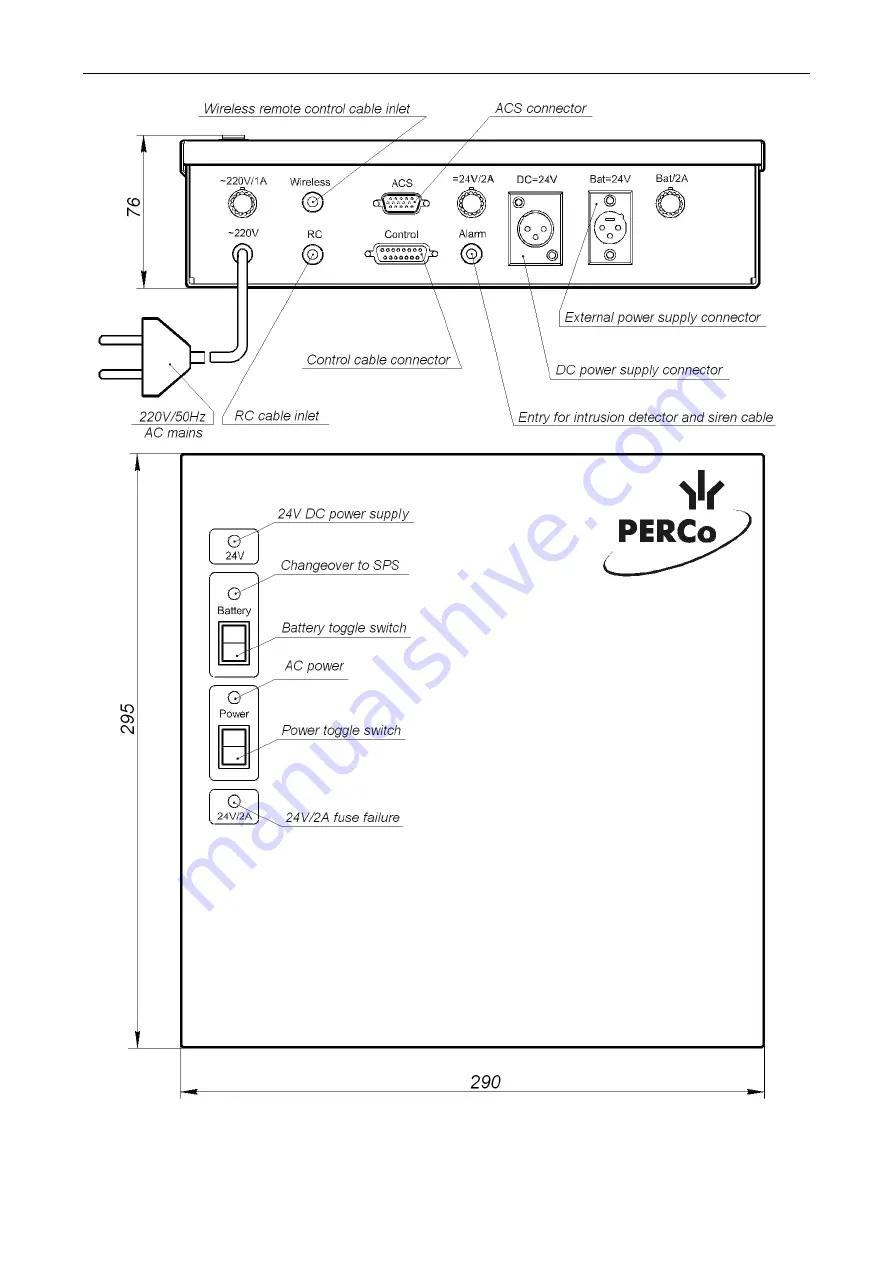 PERCo RTD-03S Operation Manual Download Page 8