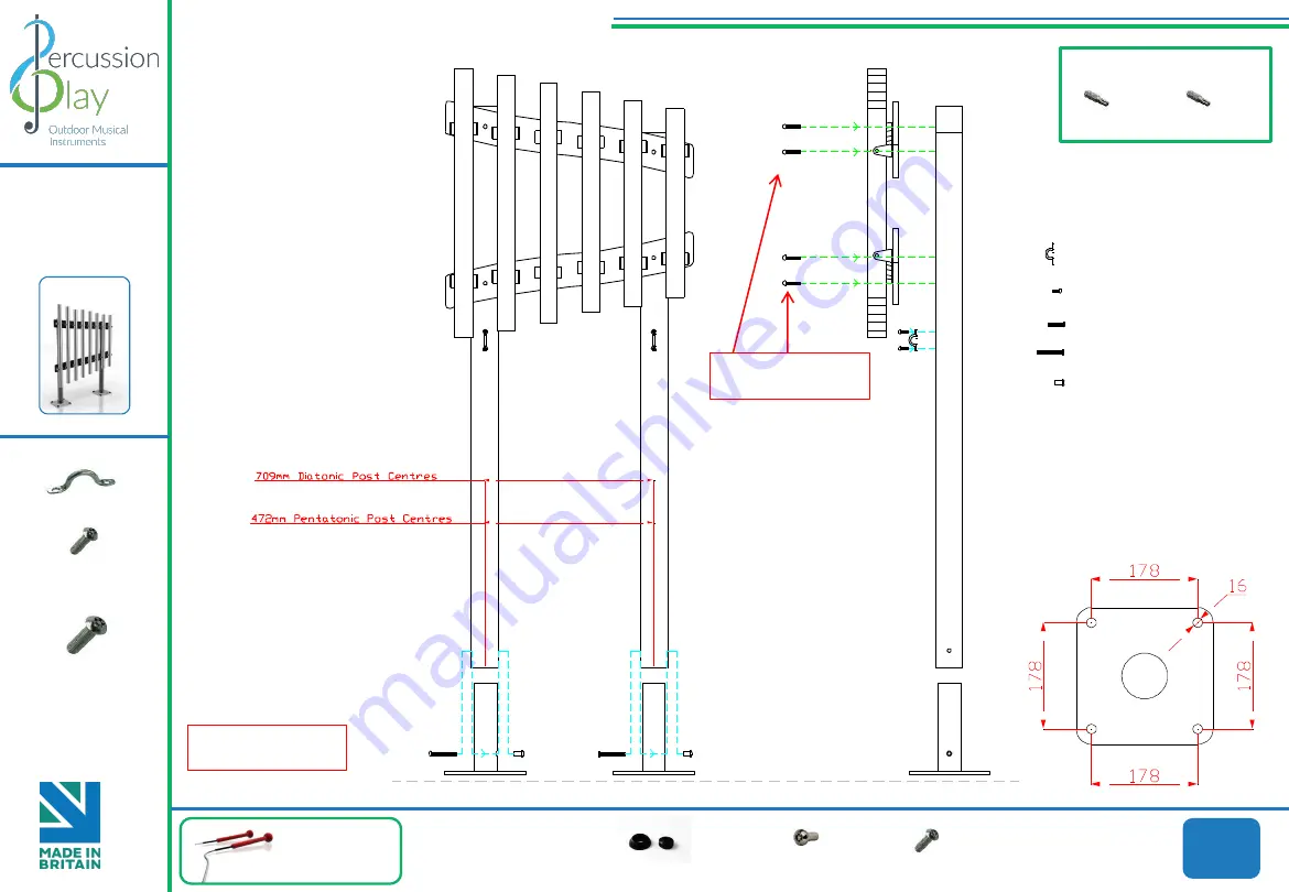 Percussion Play Congas Installation Instructions Manual Download Page 9