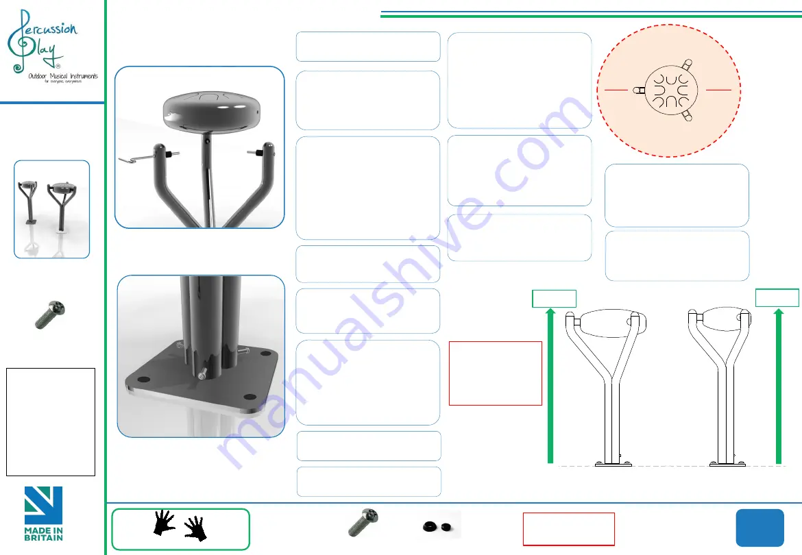 Percussion Play Surface Fixed Installation Instructions Download Page 1