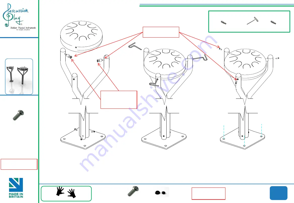 Percussion Play Surface Fixed Installation Instructions Download Page 2