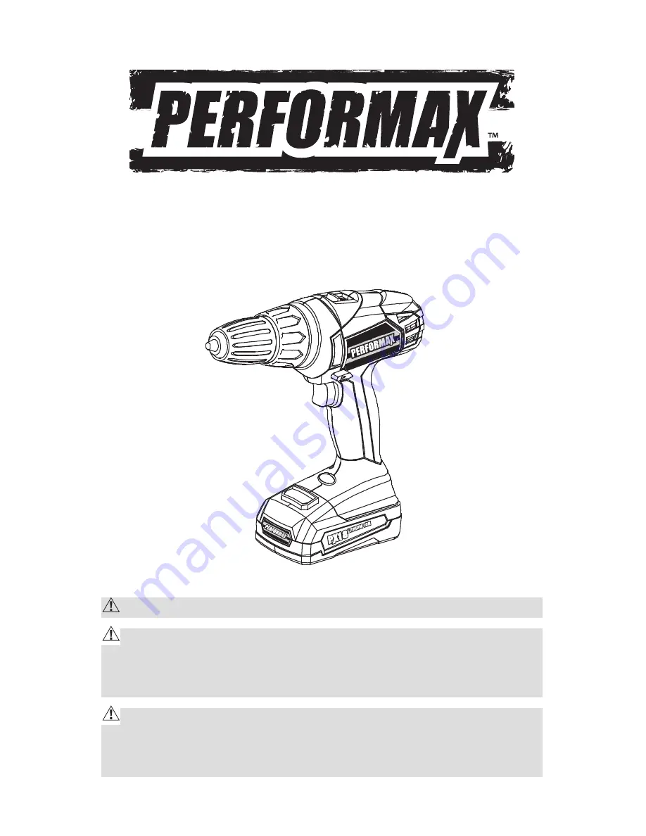 Performax 241-0905 Operator'S Manual Download Page 1