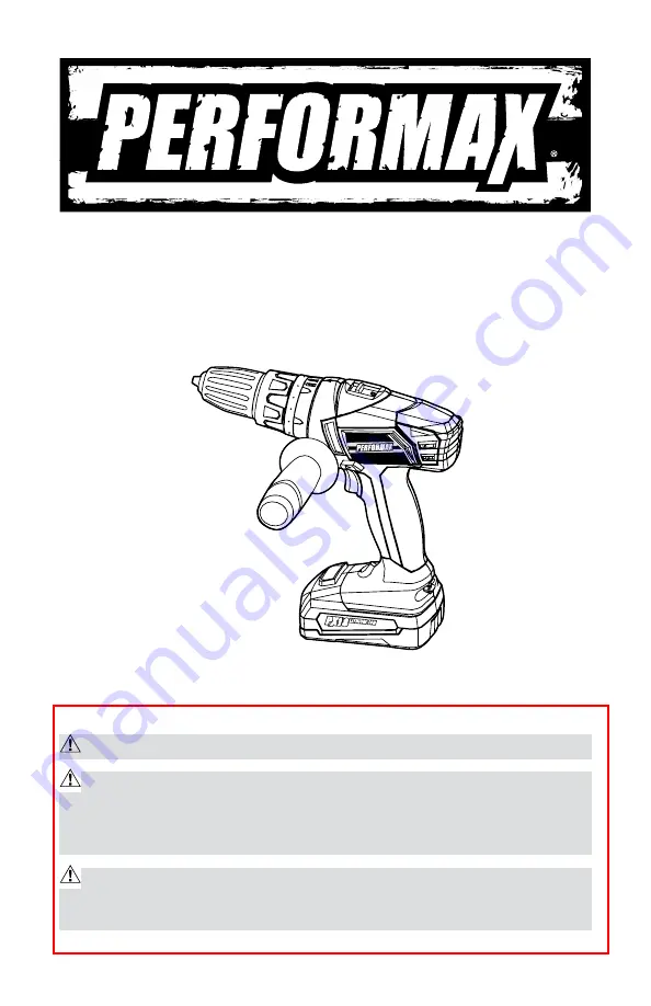 Performax 241-0916 Operator'S Manual Download Page 1