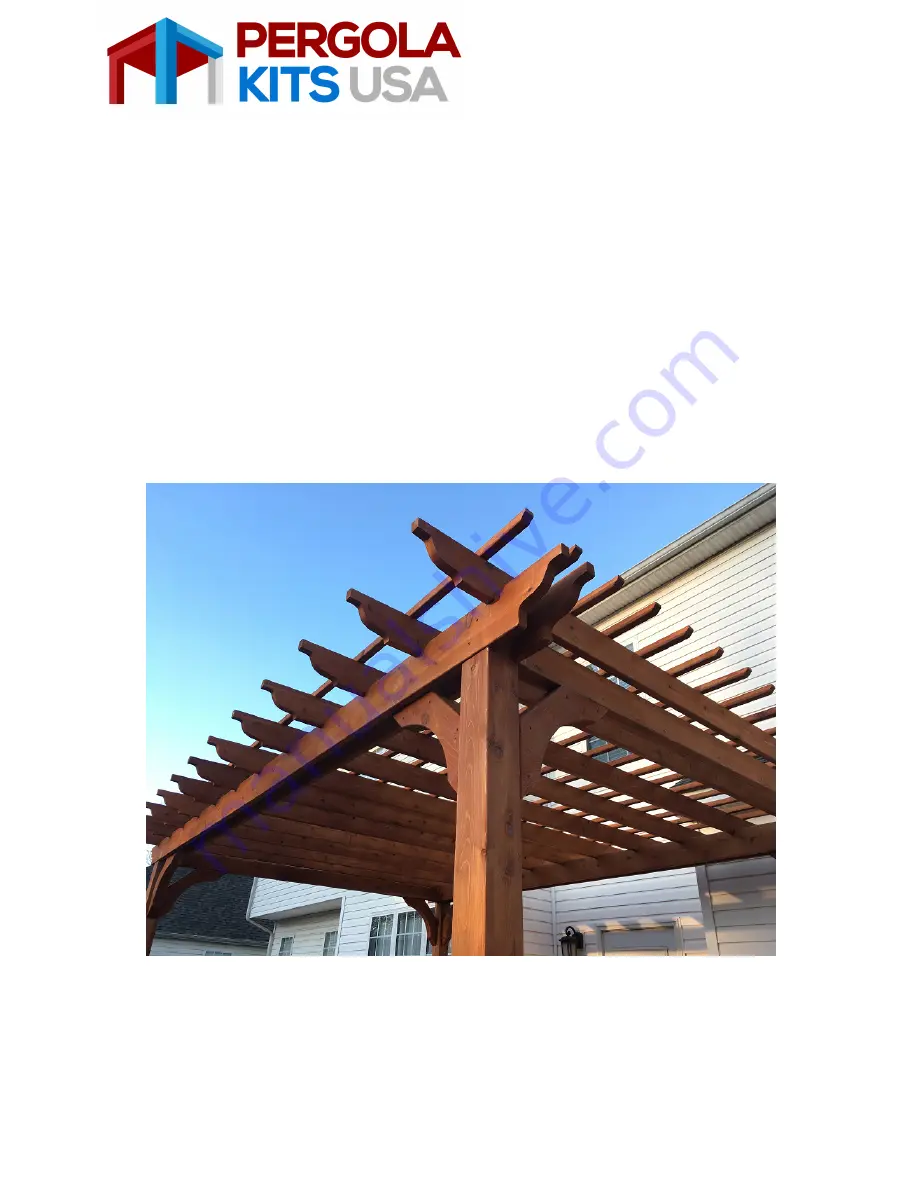 Pergola kits USA CLASSIC CEDAR PERGOLA KIT Assembly Manual Download Page 1