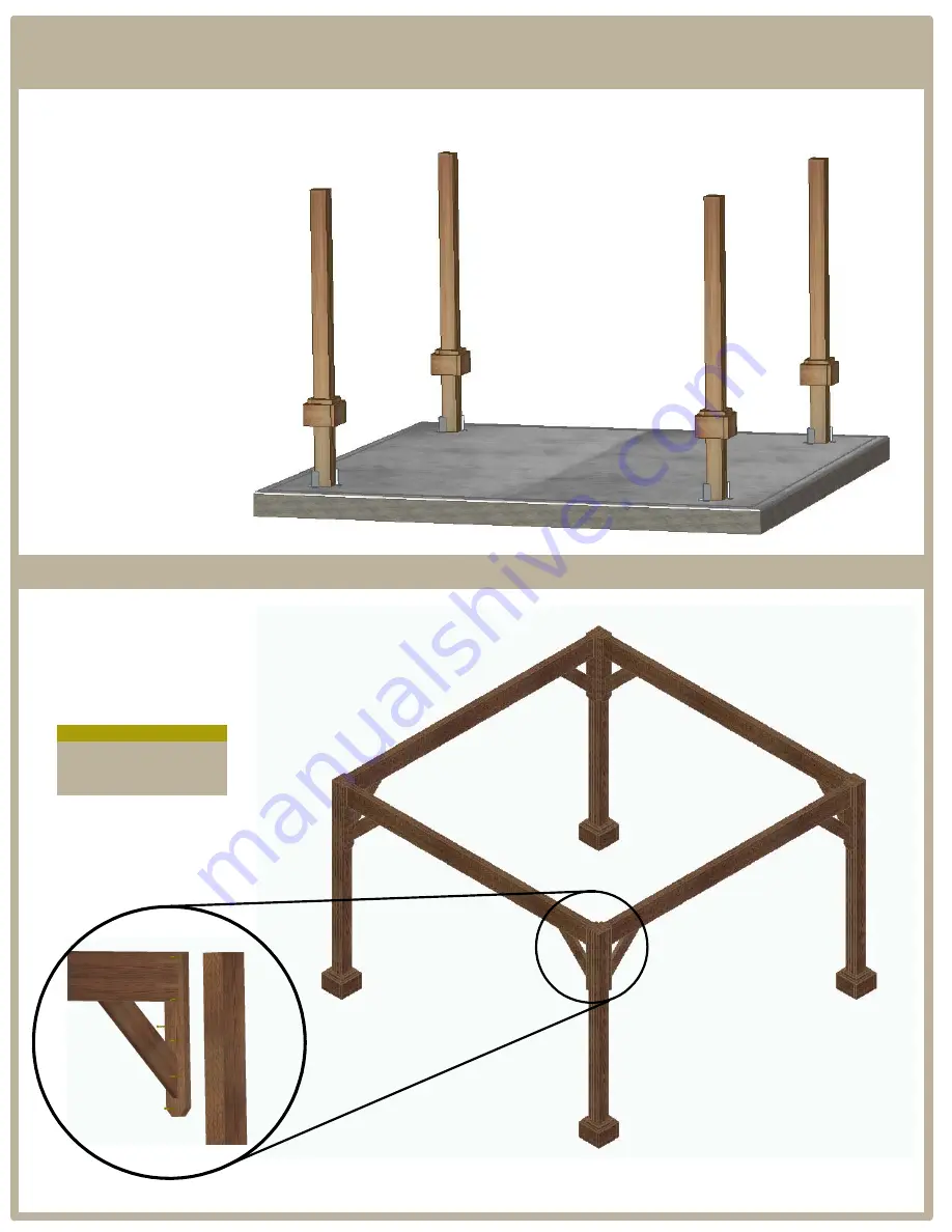 Pergola kits USA LANDMARK PAVILLION Assembly Manual Download Page 6