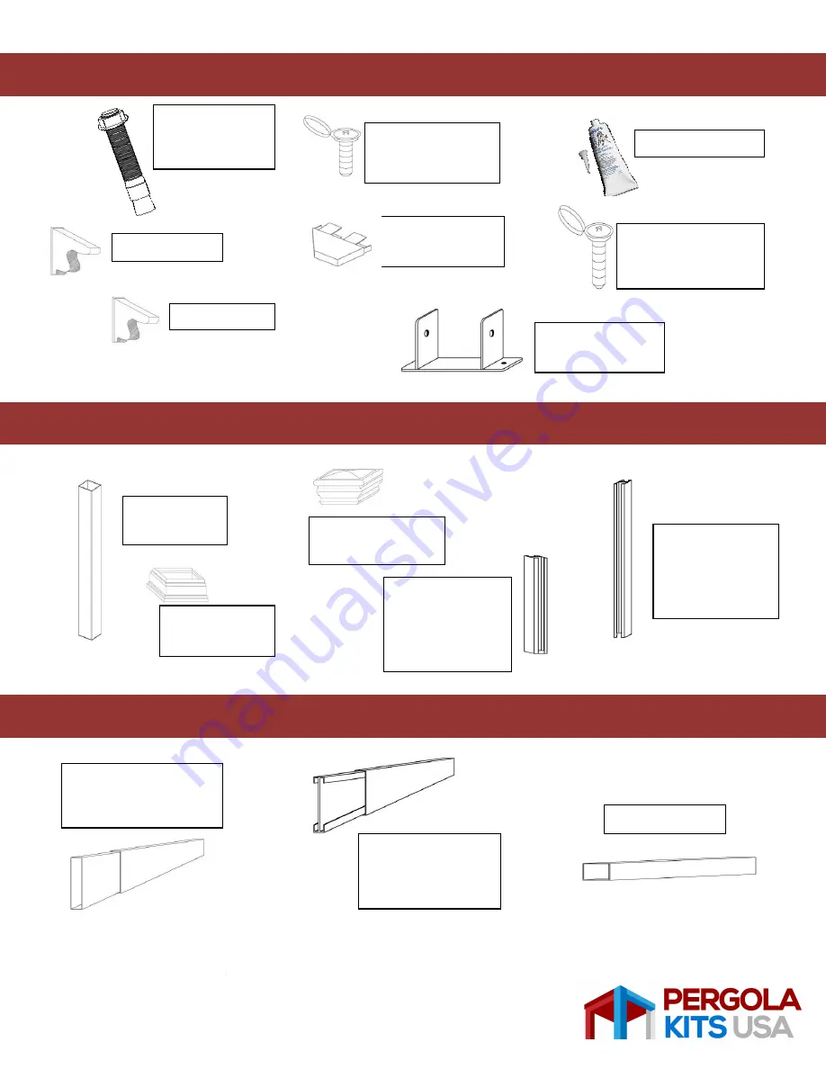 Pergola kits USA Single-Beam Free-Standing Pergola Installation Manual Download Page 3