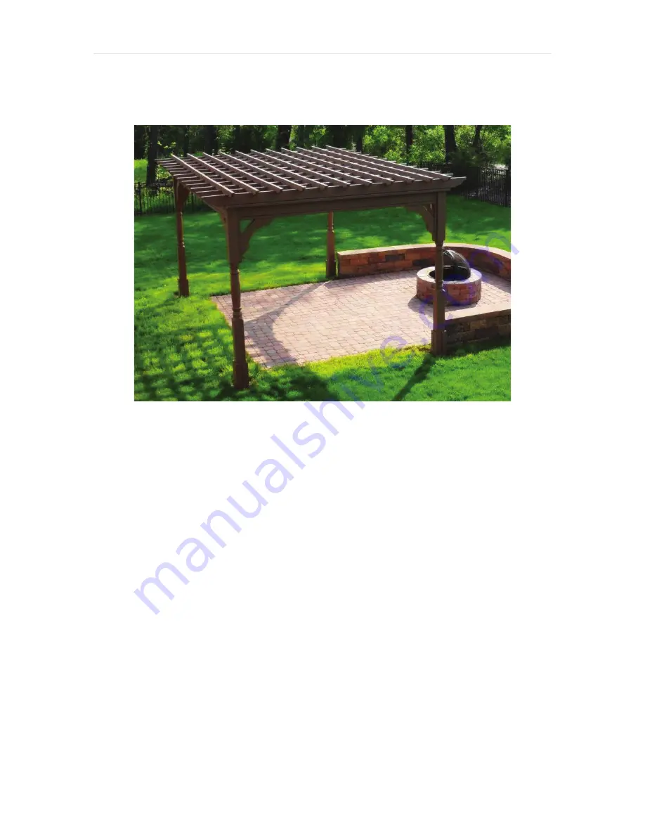 Pergola kits USA WOOD SERENITY PERGOLA Instructions Manual Download Page 1