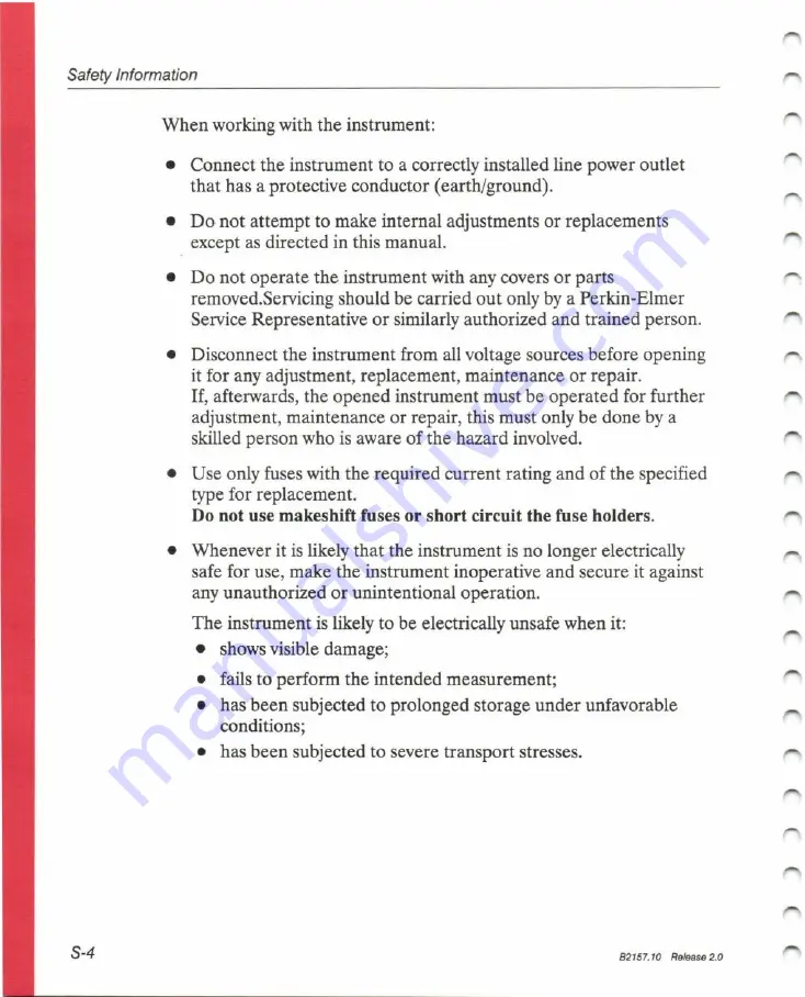 Perkin-Elmer Lambda 11 Operation And Parameter Description Download Page 11