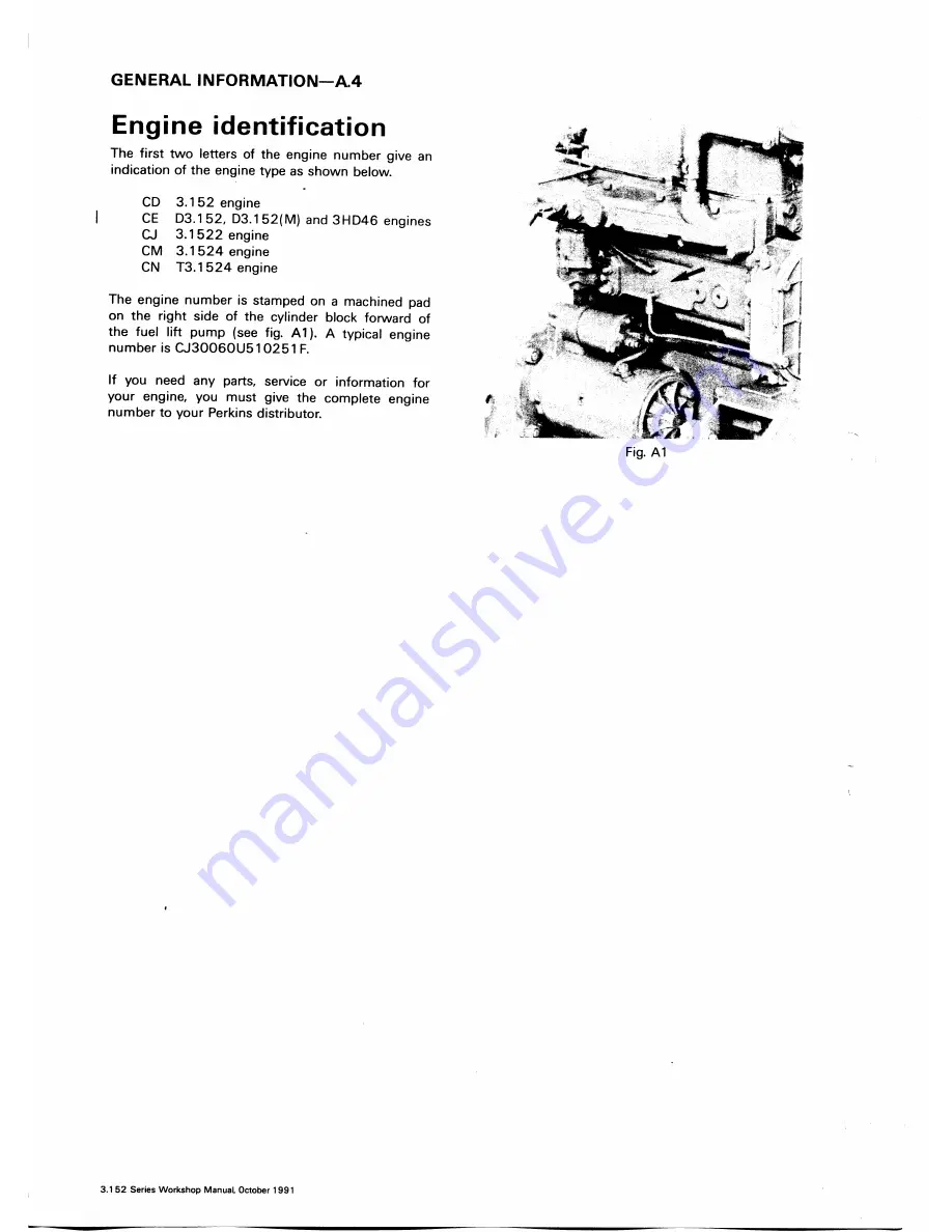 Perkins 3.152 Series Workshop Manual Download Page 10