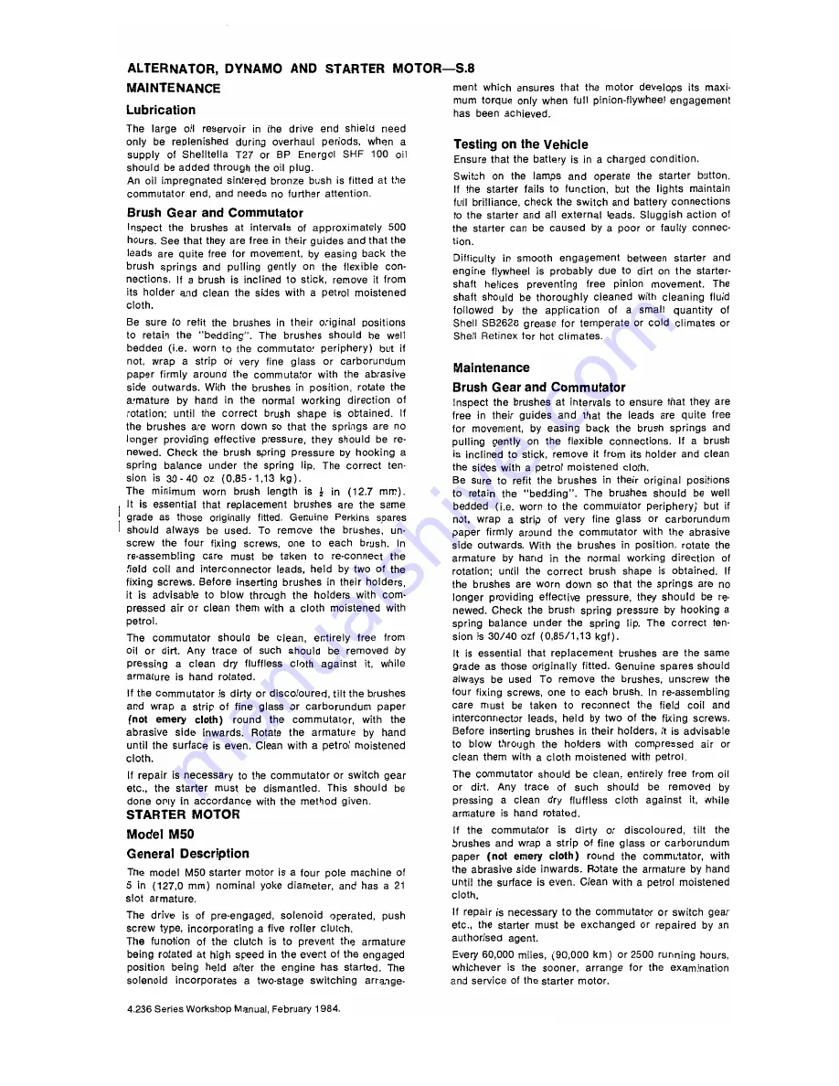 Perkins 4.212 Workshop Manual Download Page 130