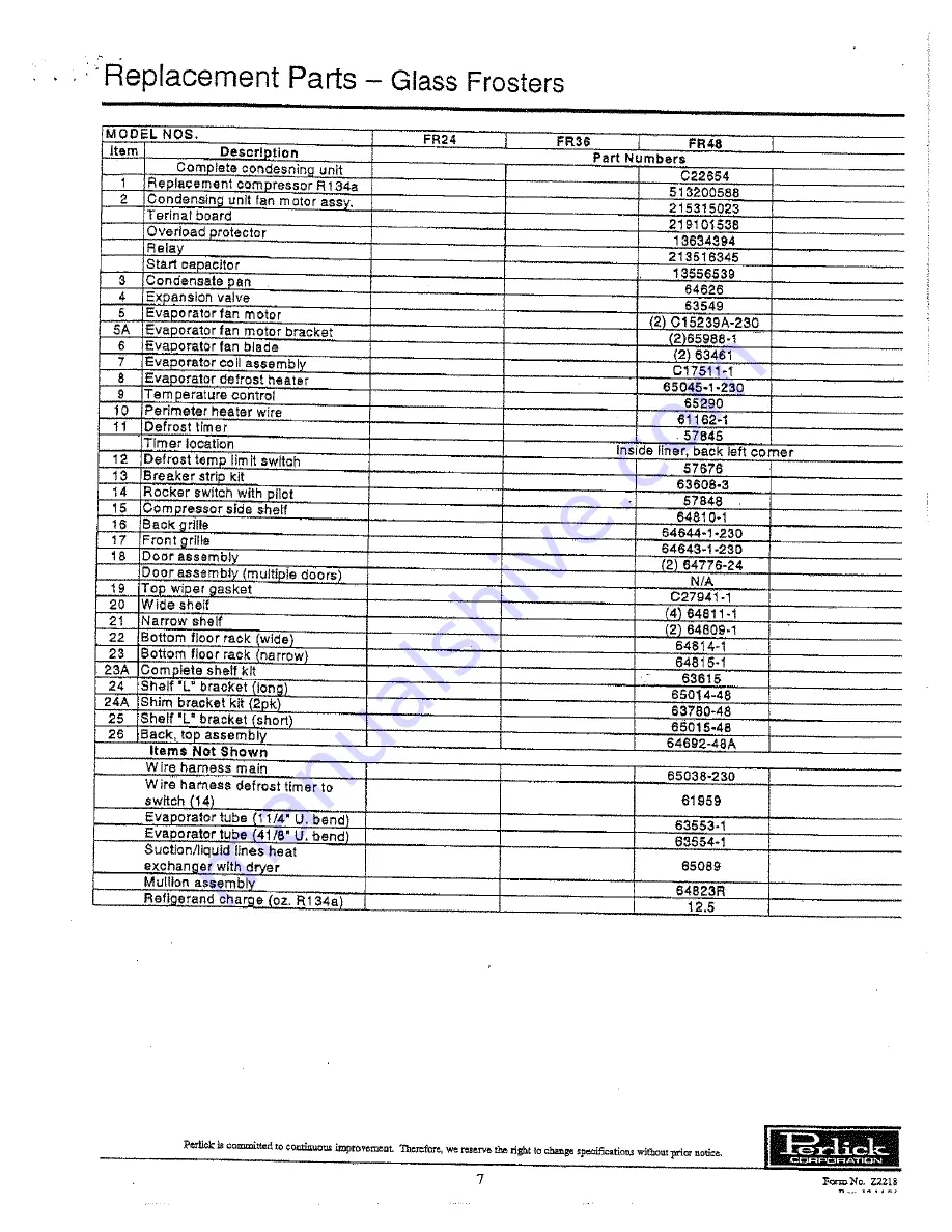 Perlick FR24-230 Installation And Operation Instructions Manual Download Page 6