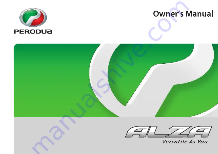 PERODUA ALZA Owner'S Manual Download Page 1