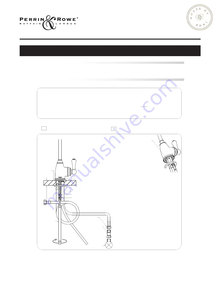 Perrin & Rowe EDWARDIAN U.KIT1323 Installation Instructions Manual Download Page 3