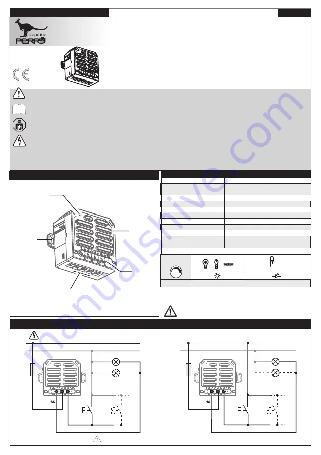 Perry Electric 1MCD002 Manual Download Page 1