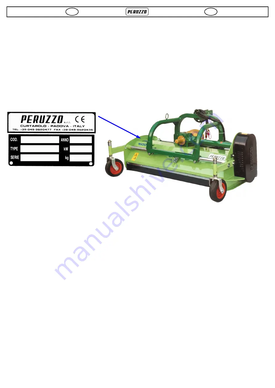 Peruzzo 05050000 Use And Maintenance Manual Download Page 6