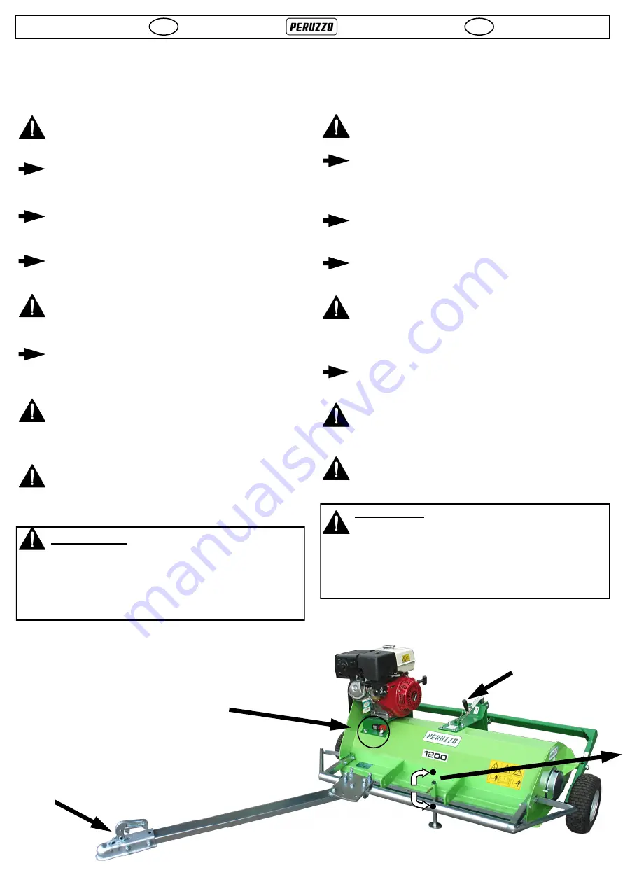 Peruzzo MOTOFOX 1200 Use And Maintenance Manual Download Page 12