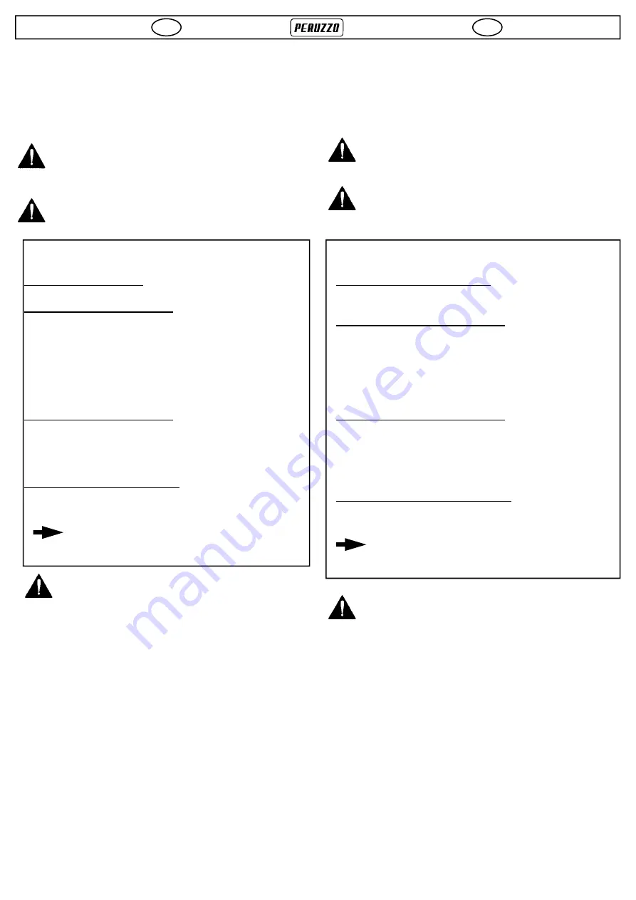 Peruzzo TEG SPECIAL 1200 Use And Maintenance Manual Download Page 24