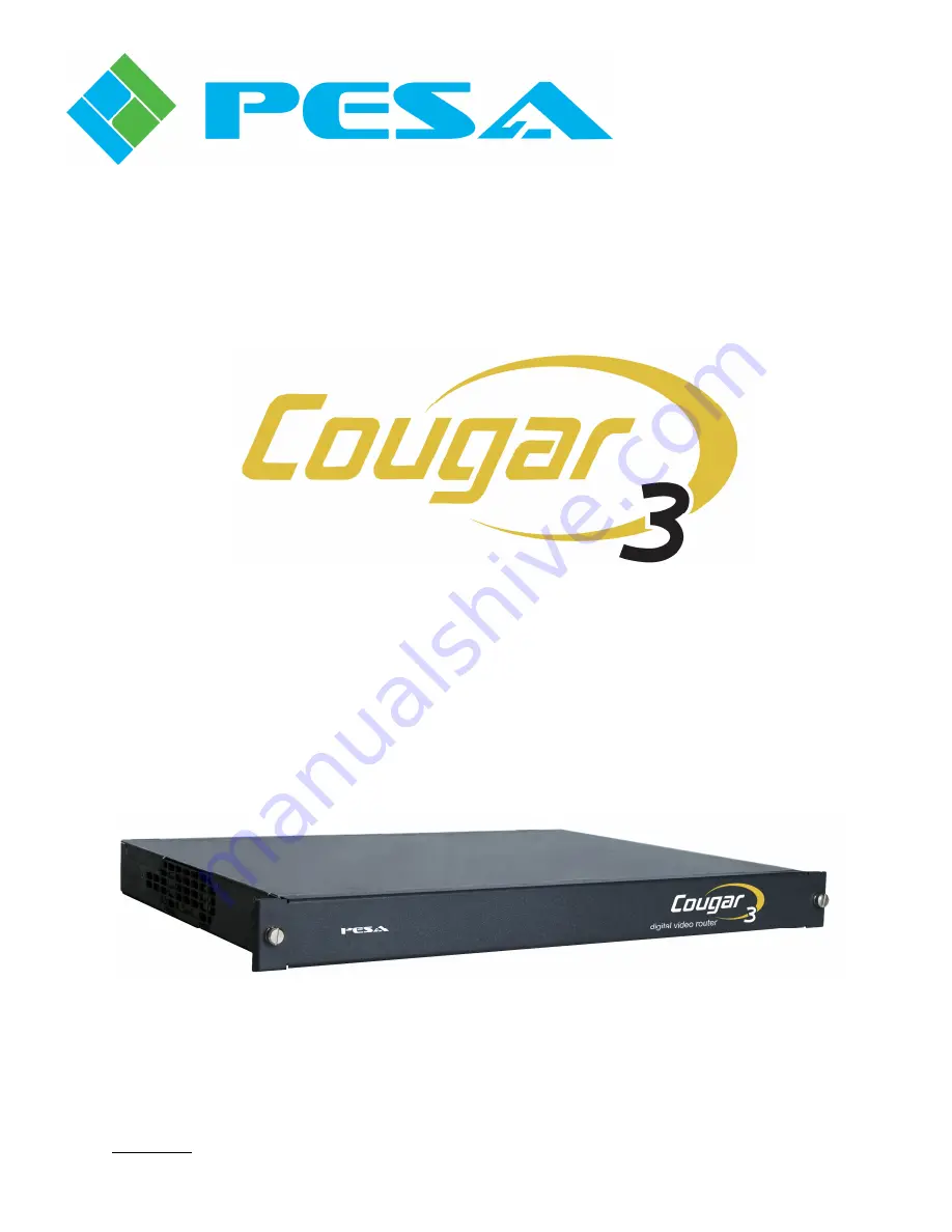 PESA Cougar 3 User Manual Download Page 1