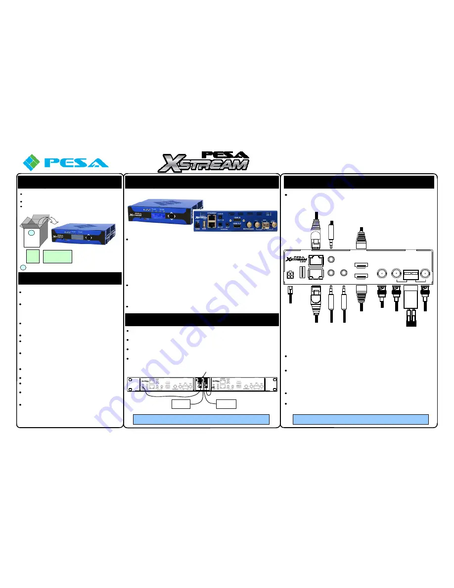 PESA Xstream C22 Quick Start Manual Download Page 1