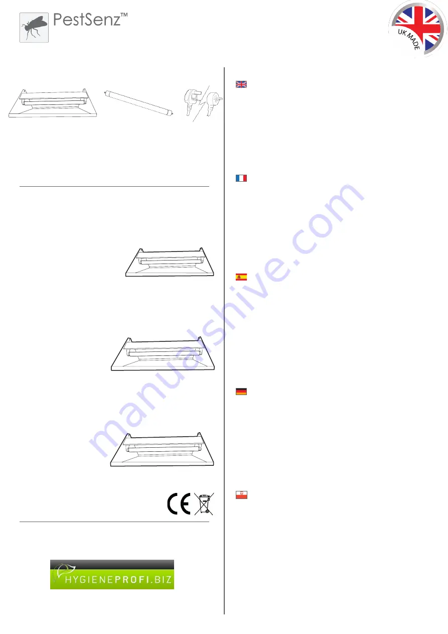 PestSenz Visu Suspended Series Instruction Manual Download Page 1