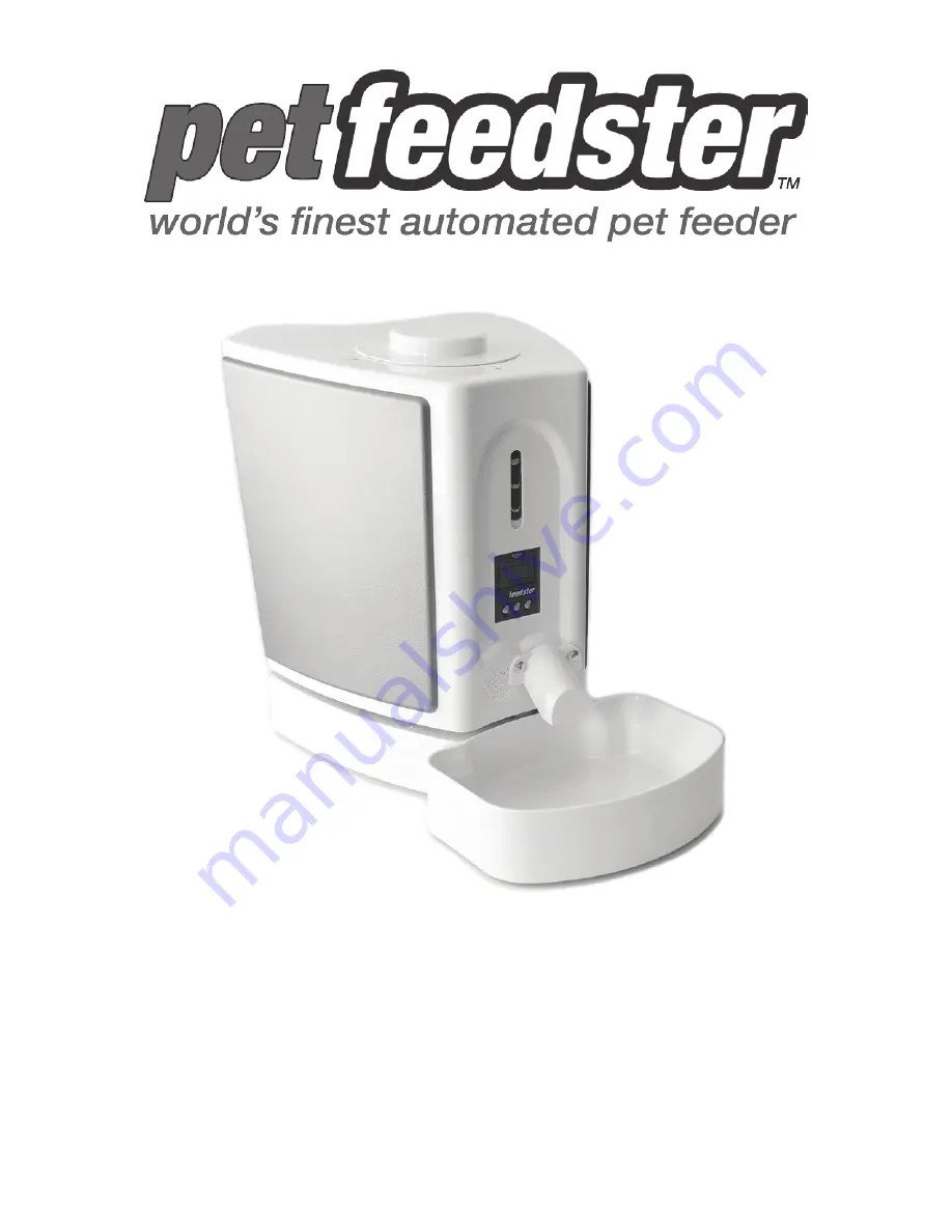 Pet Feedster PF-10 PLUS Скачать руководство пользователя страница 1