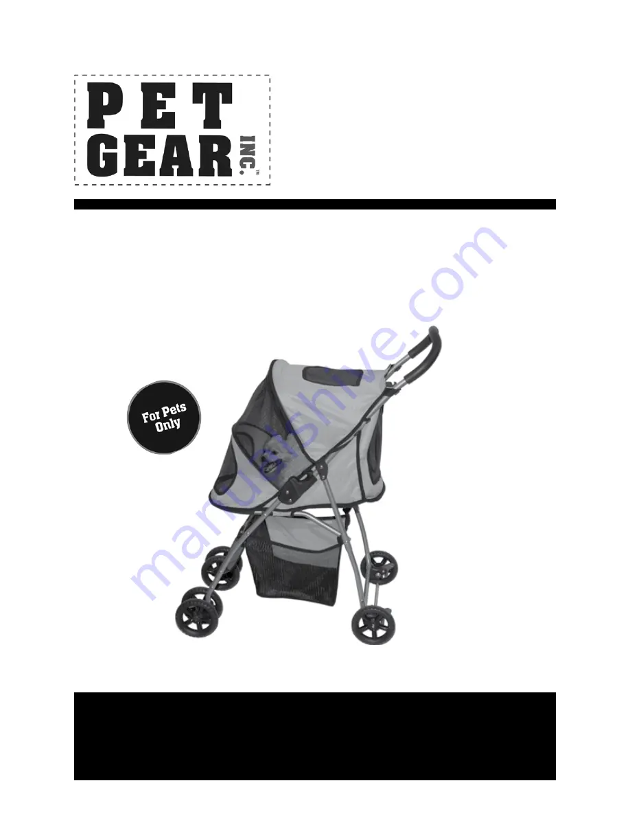 Pet Gear ULTRA LITE PET STROLLER Instruction Manual Download Page 1