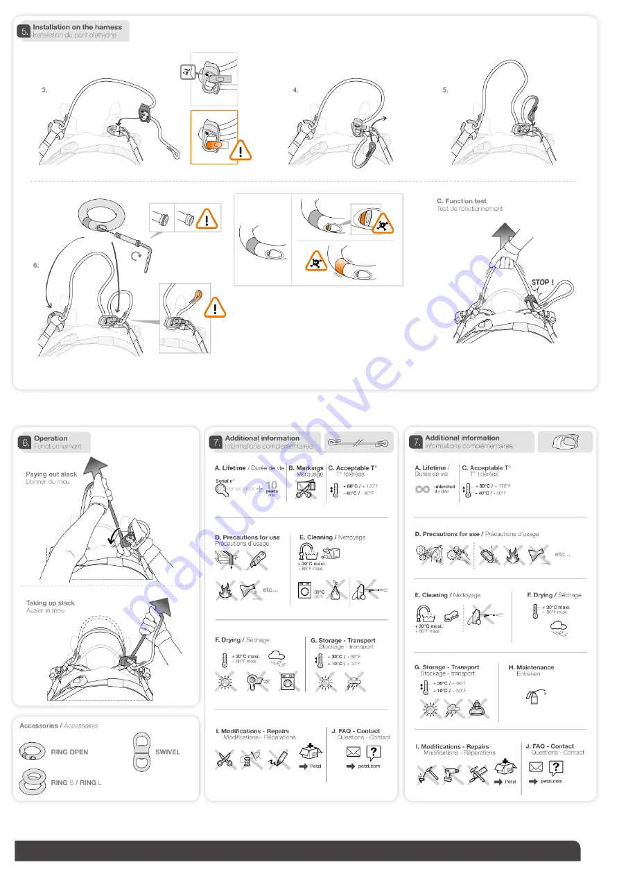 Petzl F-38920 Technical Notice Download Page 2