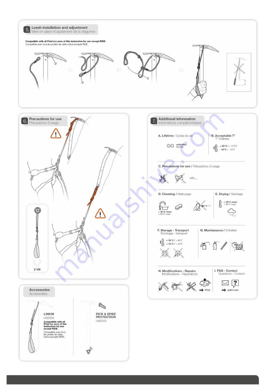 Petzl GLACIER Скачать руководство пользователя страница 2