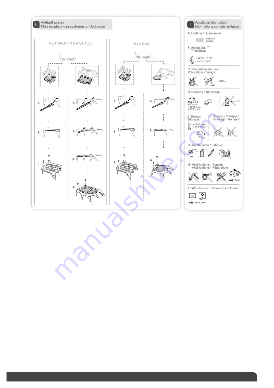 Petzl IRVIS T03A FL Technical Notice Download Page 6