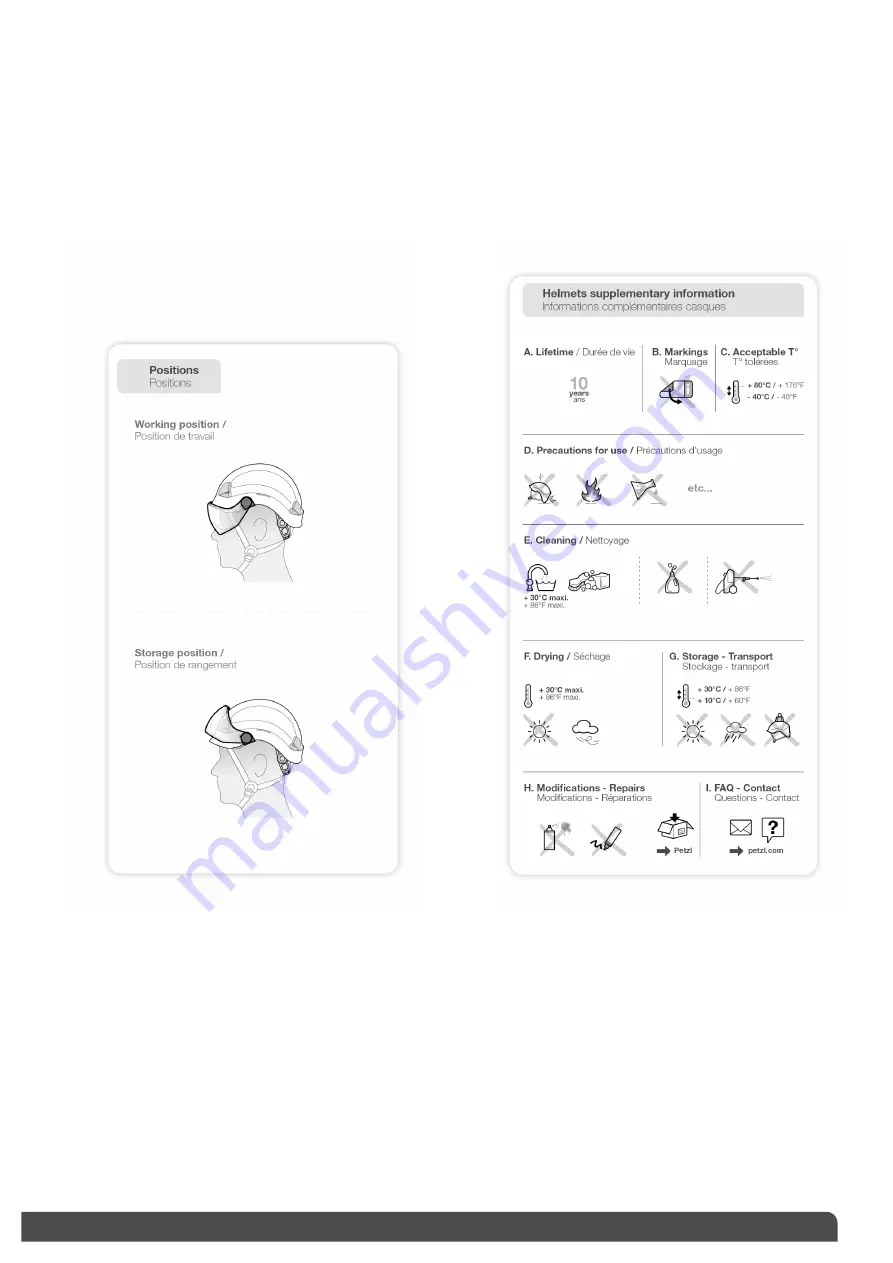 Petzl VIZIR SHADOW Technical Notice Download Page 2