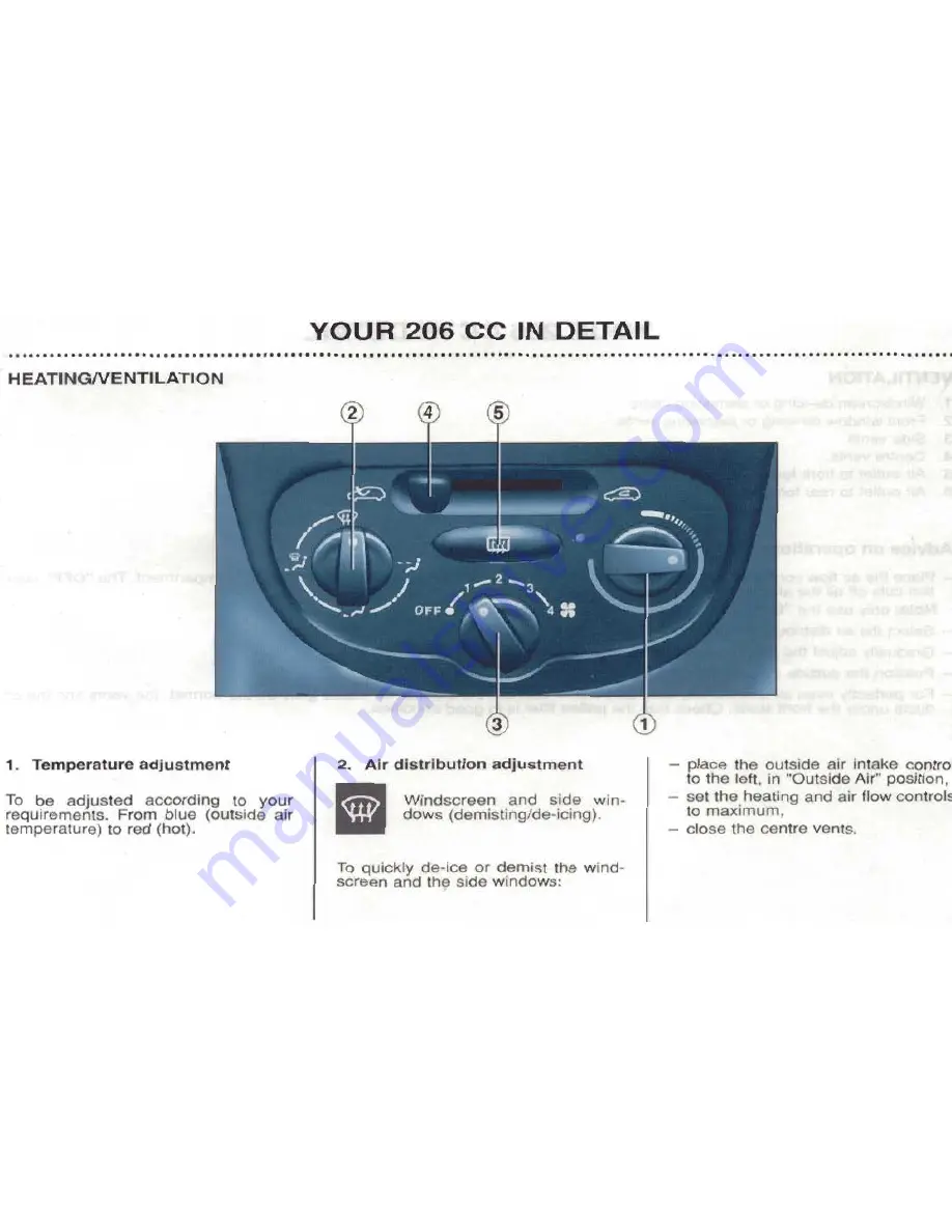 PEUGEOT 206 CC Handbook Download Page 57