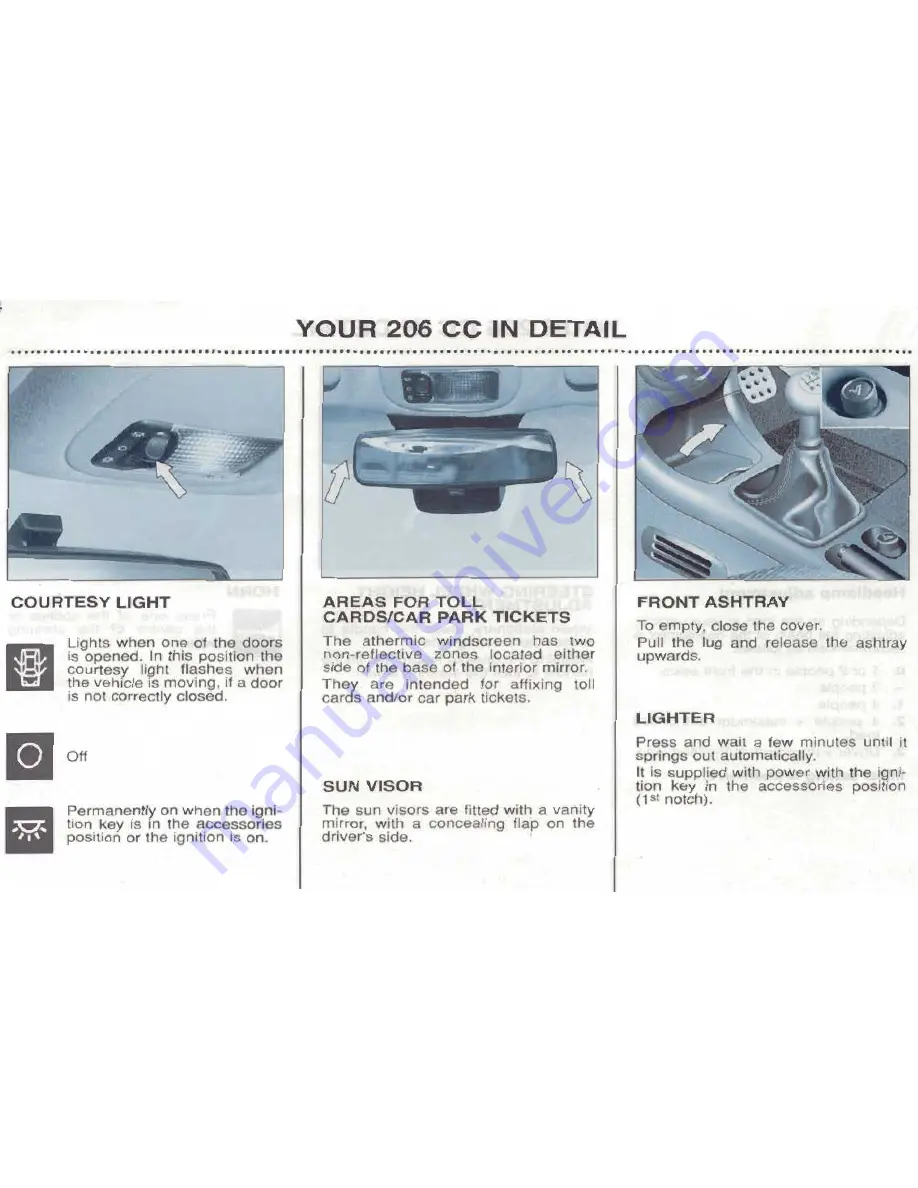 PEUGEOT 206 CC Handbook Download Page 85