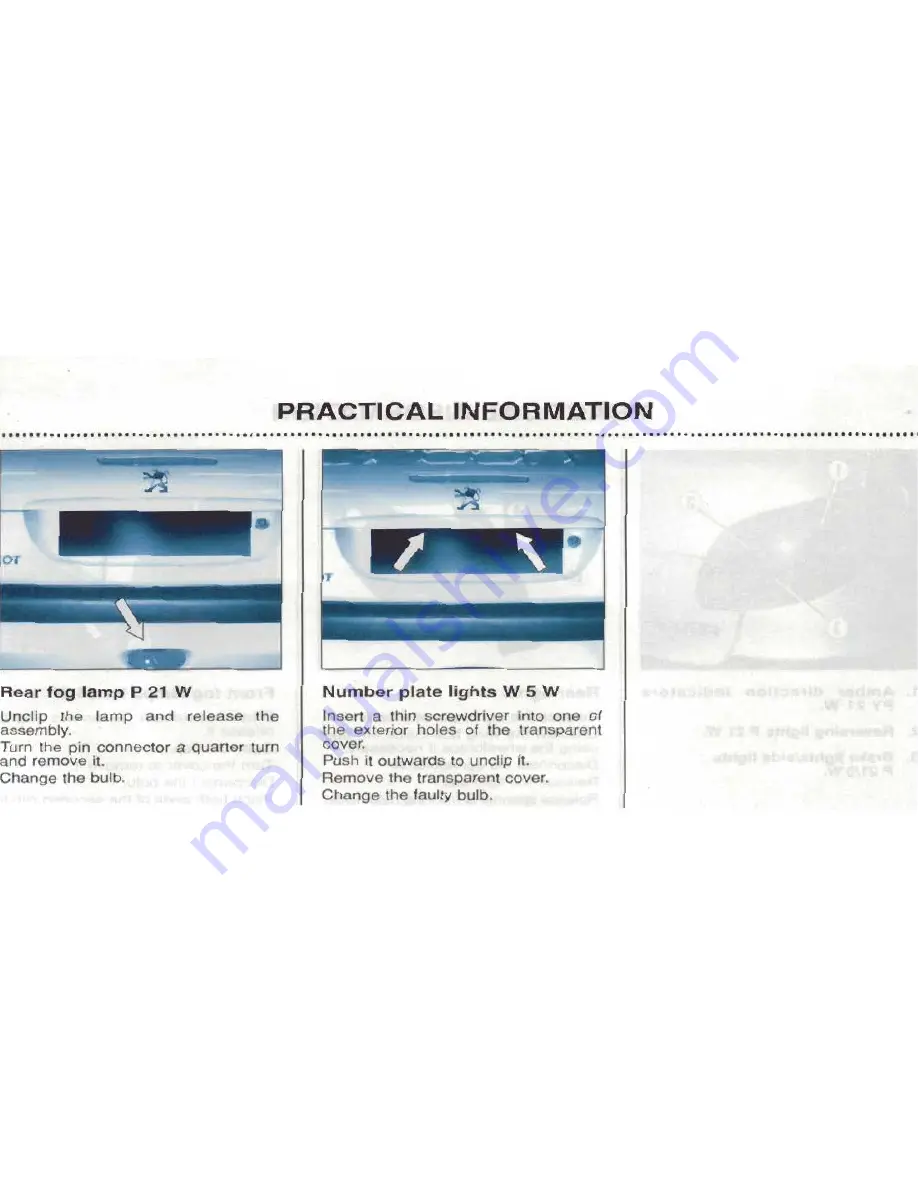 PEUGEOT 206 CC Handbook Download Page 104