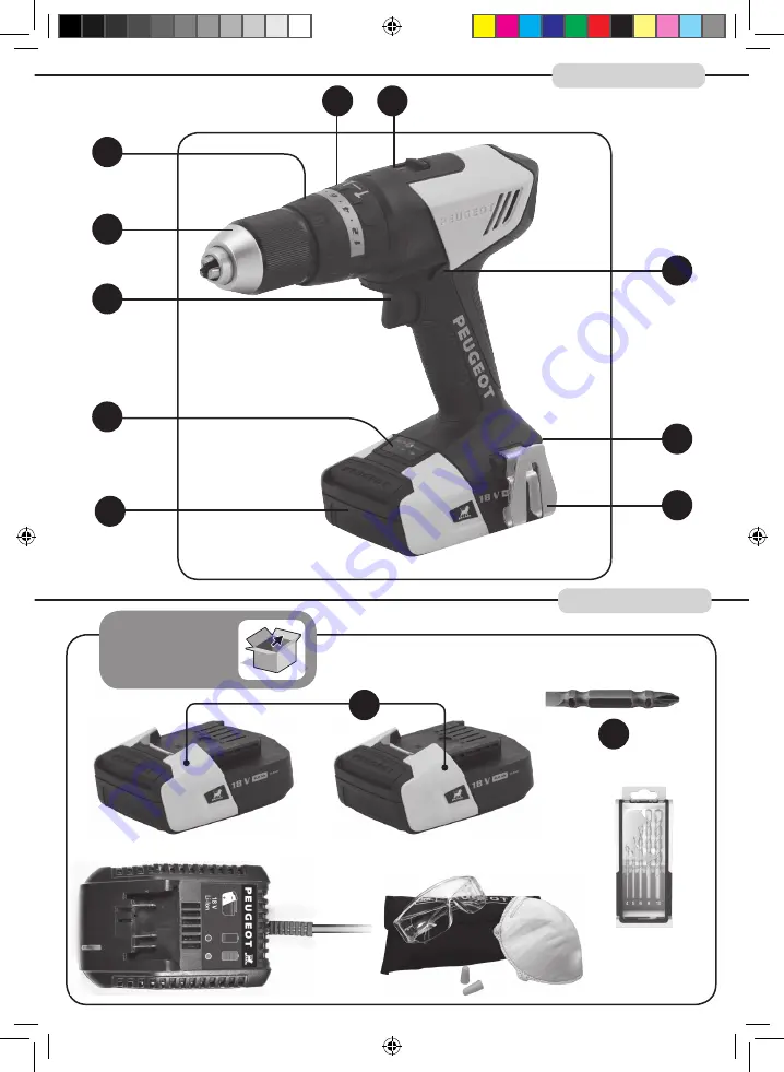 PEUGEOT EnergyDrill 18VP20 Скачать руководство пользователя страница 8