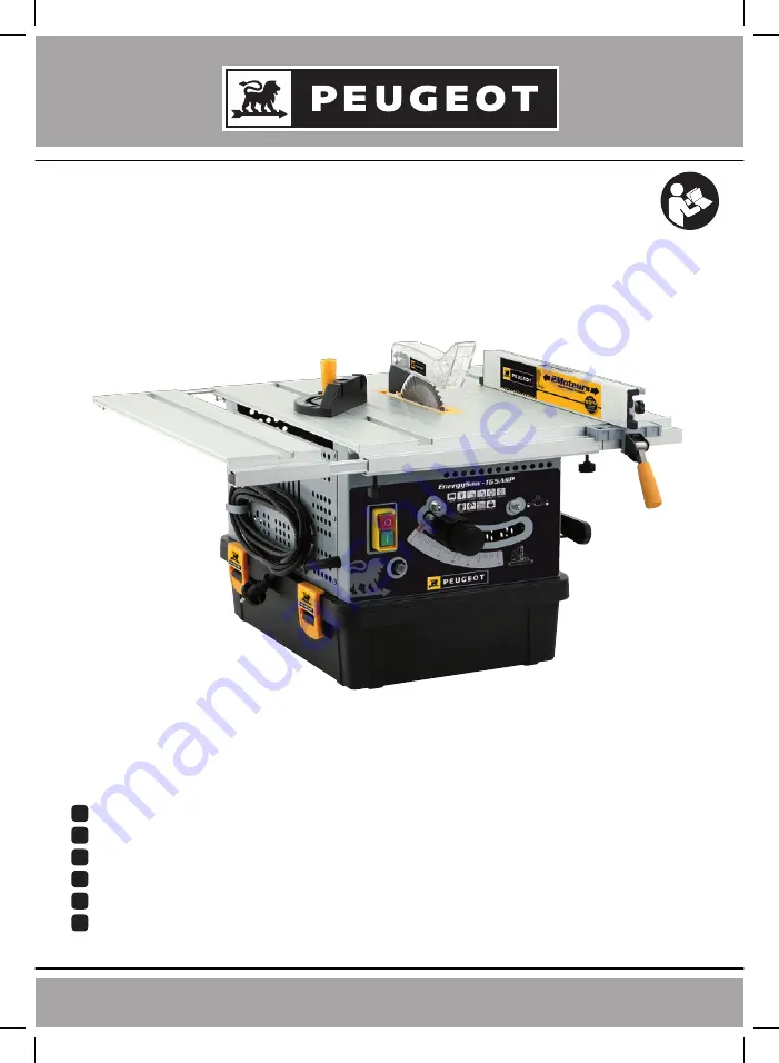 PEUGEOT EnergySaw-165ASP Using Manual Download Page 1