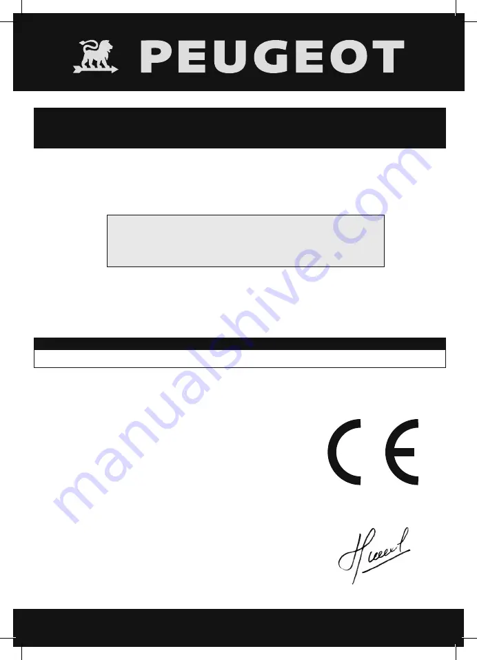 PEUGEOT EnergySaw-18VBL User Manual Download Page 34