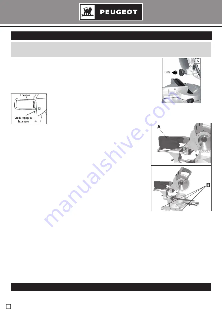 PEUGEOT ENERGYSAW-254A Operating Instructions Manual Download Page 8