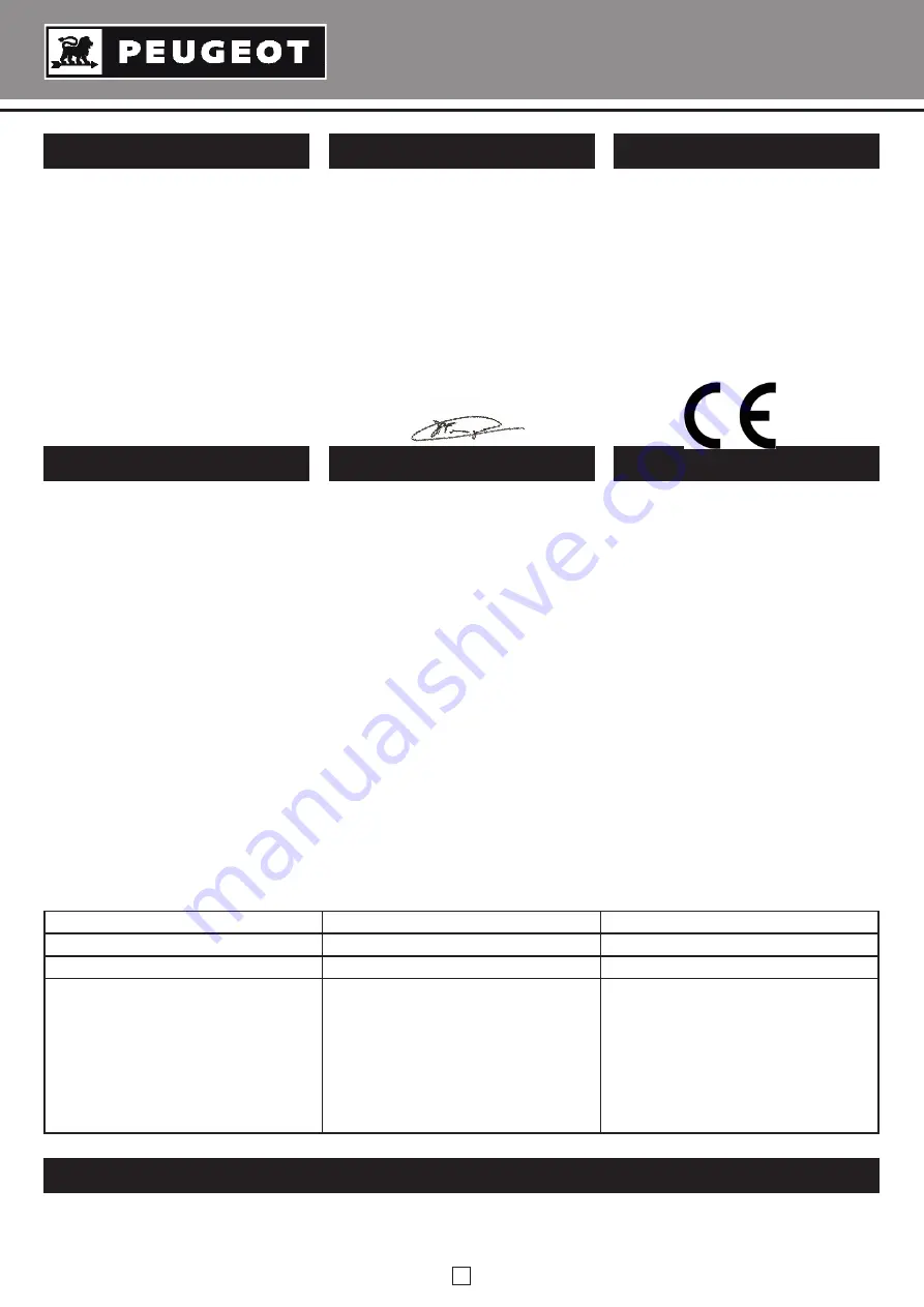 PEUGEOT EnergySaw 254DB Operating Instructions Manual Download Page 130