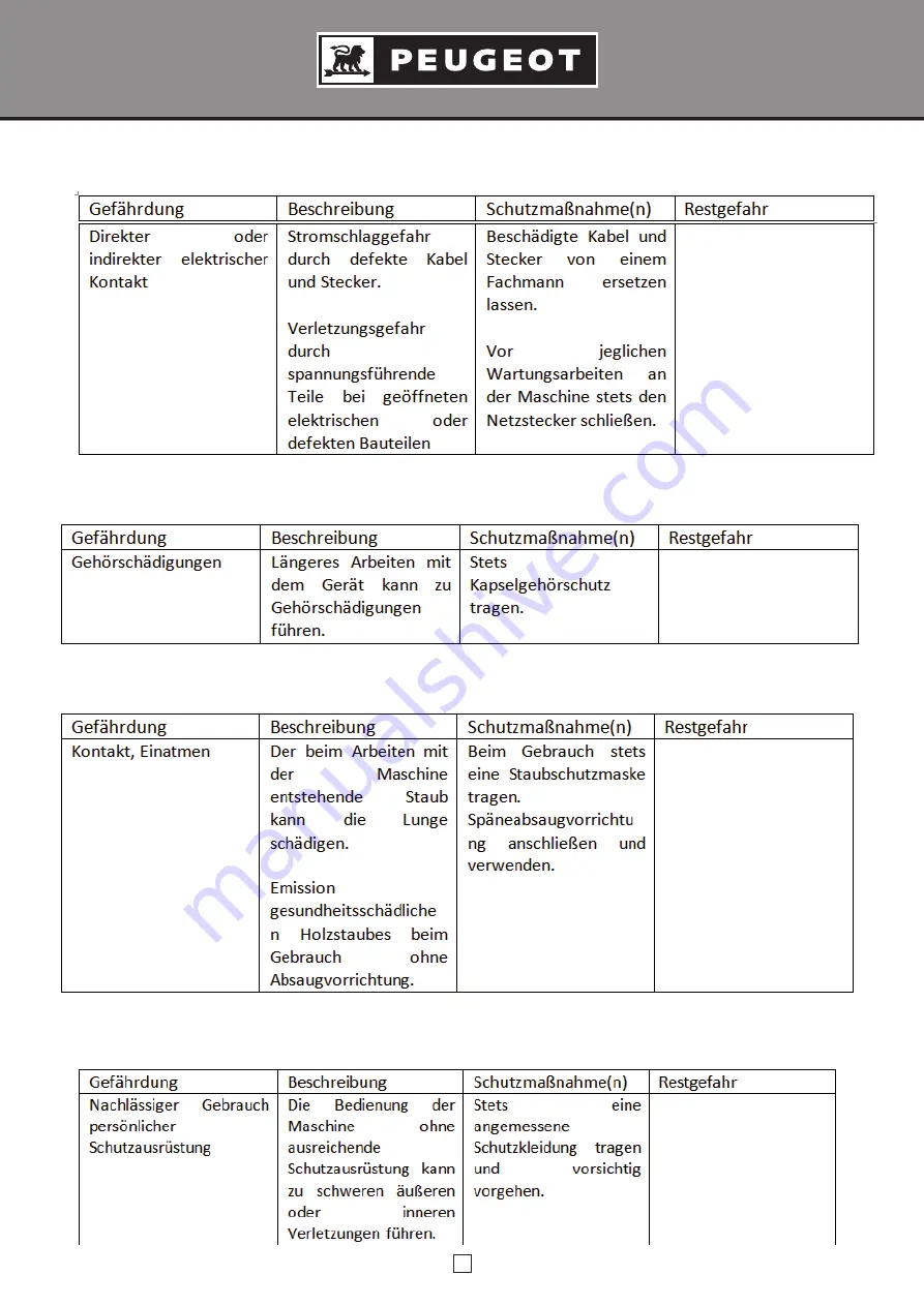 PEUGEOT EnergySaw-254R Operating Instructions Manual Download Page 39