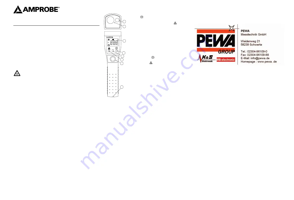 PEWA AMPROBE IR610A Скачать руководство пользователя страница 6